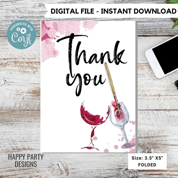 Baby Shower Thank You Card Printable Wine Bottle Free Printable Baby