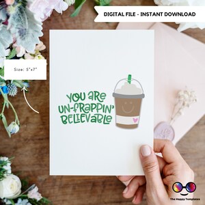 STAMPABILE Sei poco credibile biglietto di San Valentino/cartolina frappe/biglietto d'auguri/download istantaneo/biglietto d'auguri romantico