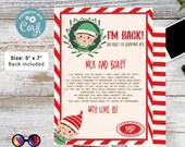 Editable Elf Arrival Letter | Return Letter Christmas| Elf I'm Back | Elf Welcome Christmas | Letter From Your Elf | Printable Template #A43