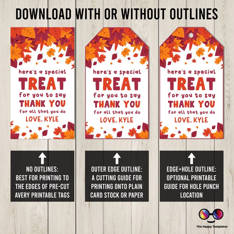 Appreciation Editable Favor Tags | Treat Thank You Tags | Sweet ...