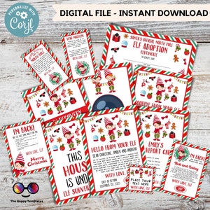 Editable Elf Bundle | EDITABLE Elf Activity Kit Bundle | Elf Letters | Printable Elf Christmas Sign | Cute ELF  All you see included #A72
