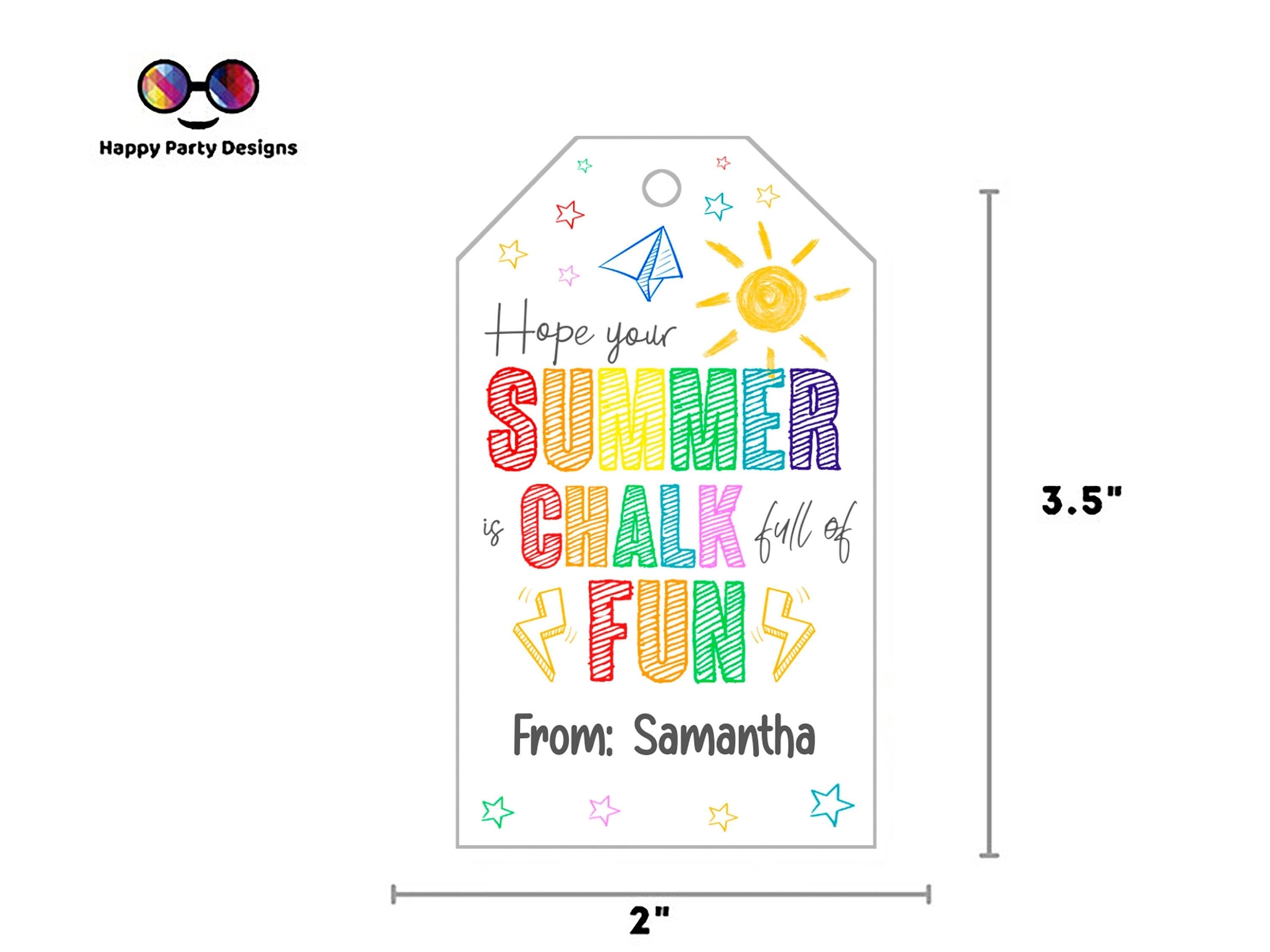 Chalk Full of Fun Gift Tags | End of Year Gift Tags for Students | PTO ...