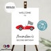 Editable Welcome Sign Racing Red Car Birthday Racing Birthday ...