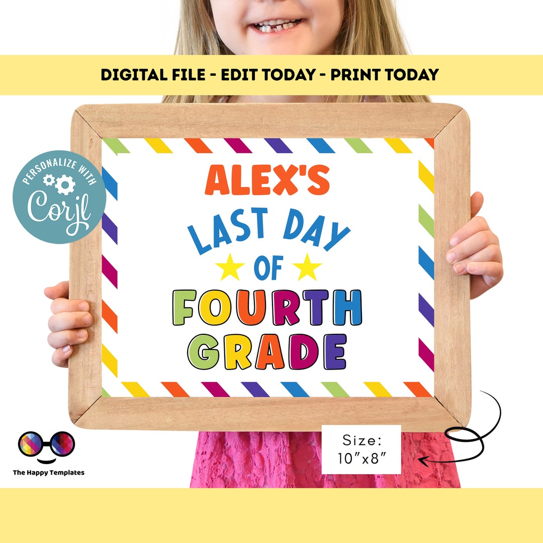 Editable Last Day of 4th Grade - Il 1080xN.4938859564 Awva 