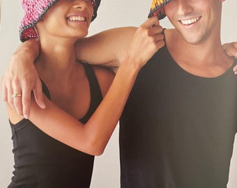 Cappello da pescatore all'uncinetto in PDF, modello digitale per cappello all'uncinetto in PDF, modello per cappello in PDF