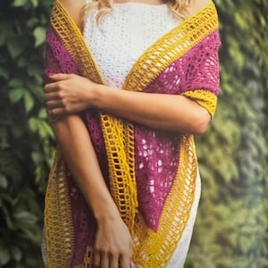 Summer Shawl, Crochet Shawl DIGITAL DOWNLOAD, crocheting shawl PDF, Crochet Project Shawl