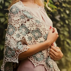 Crochet Shawl DIGITAL DOWNLOAD, crocheting shawl PDF, Crochet Project Shawl, Handmade Crochet Shawl Project