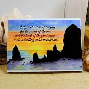 Longing # BF2 - Sunset sky, Beach, Henry Longfellow, Inspirational, Quote Art Print, Home Decor