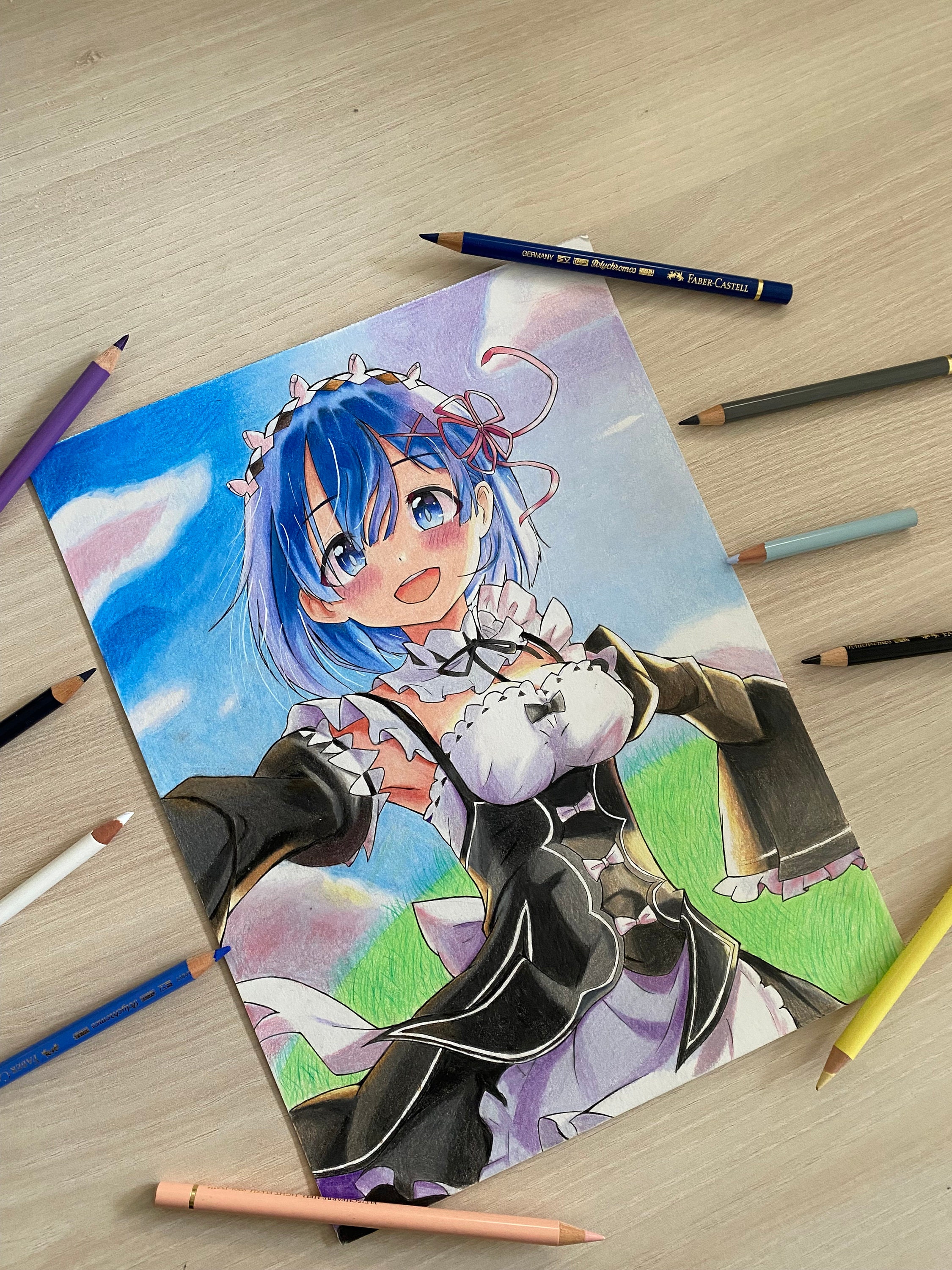 Manga Drawing Rem 