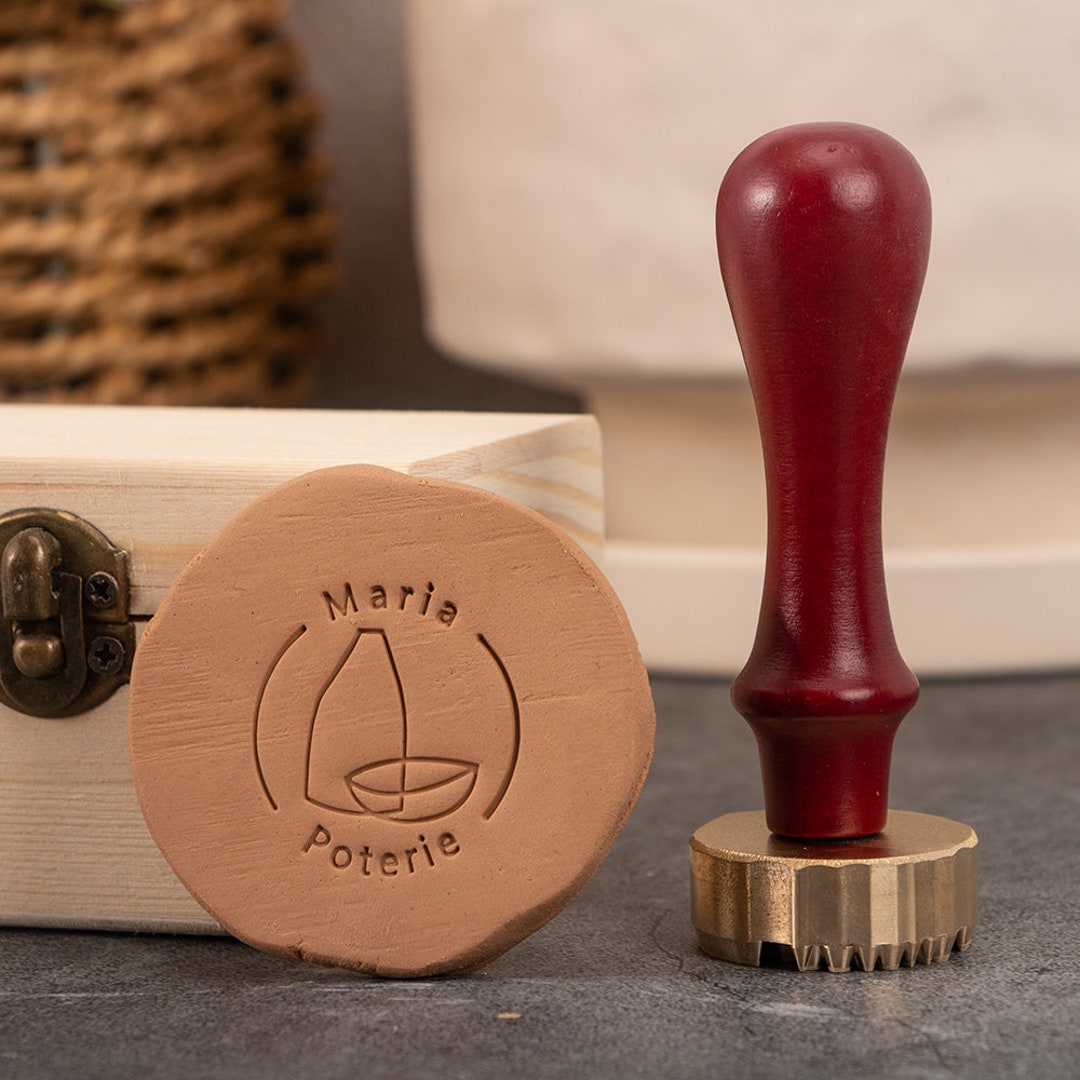 Gift for Potters / Custom Stamp / Signature Stamp / 12mm Thick Etsy