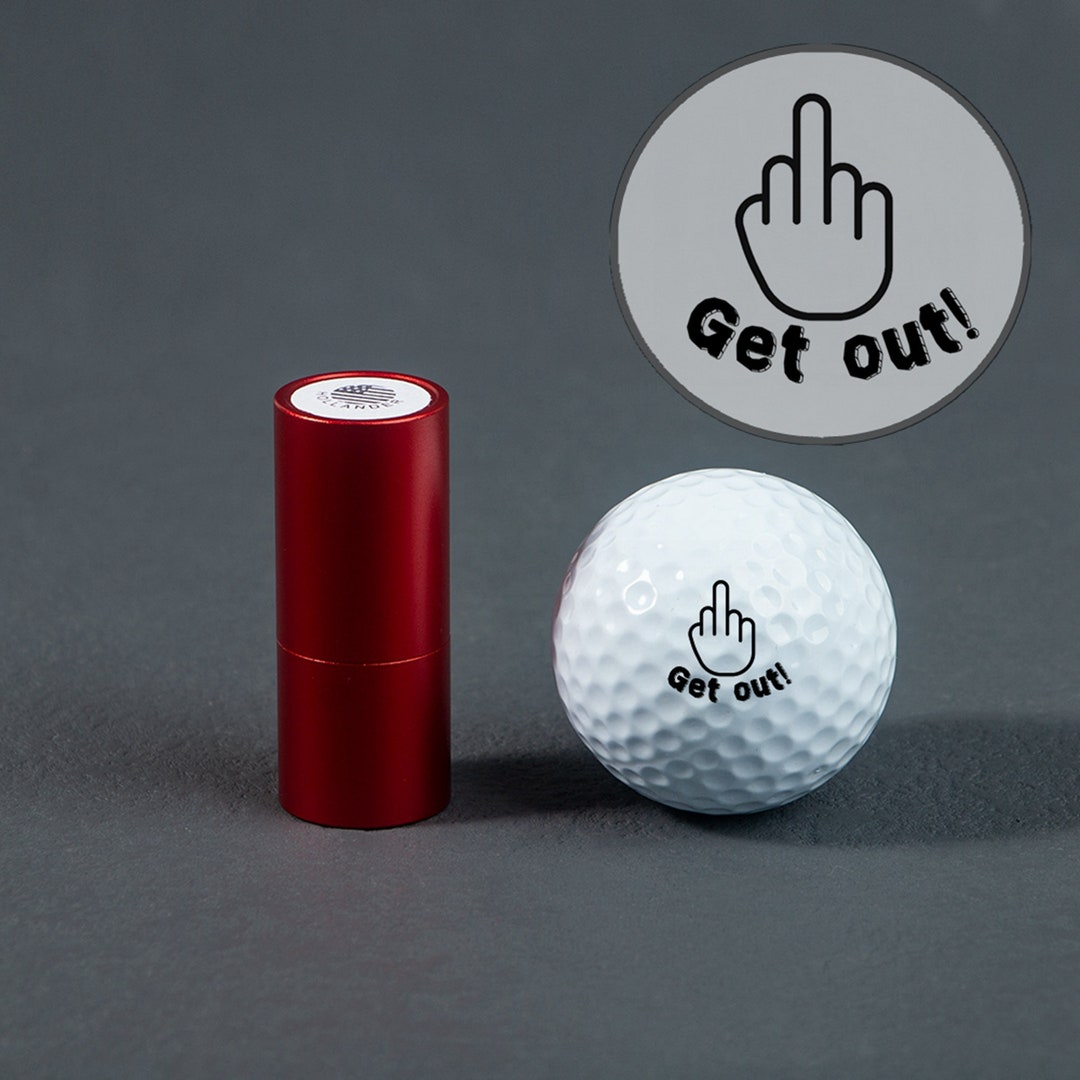 Get Out Custom Golf Ball Stamp Prompt Delivery Quality Etsy
