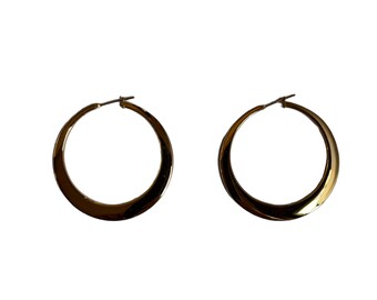 Stylish 18k Gold Hoop Earrings for a Classic Look, Gift for Wife, Christmas Gift