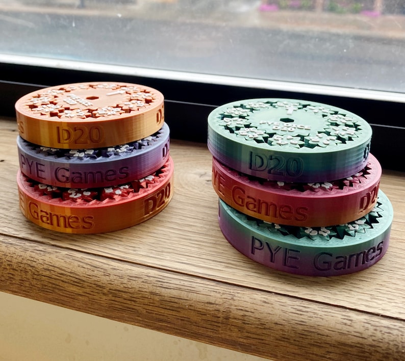 D20 Fidget Spinner Dice Dnd Roleplaying Dice Custom Colors Etsy