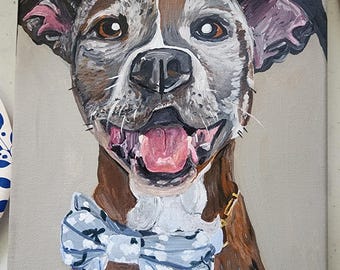 Custom Pet Portrait Painting | Hand-Painted Dog, Cat Art on Canvas