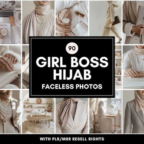 Girl Boss Hijab Faceless Photos | Aesthetic Hijabi Stock Images | Muslim Photos for Ads, Social Media & Branding