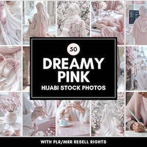Dreamy Pink Hijabi Stock Photos | Muslim Marketing Images (Digital Download)