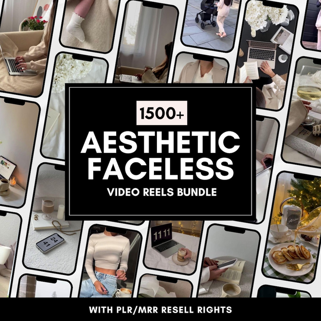 1500+ Aesthetic Faceless Reels Bundle for Instagram | Social Media ...