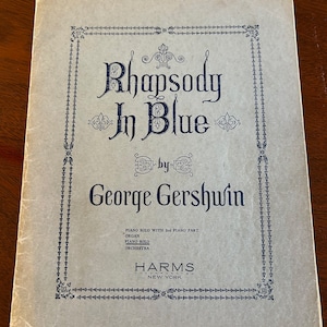 Gershwin Rhapsody in Blue Piano Music Book