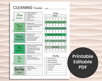chore chart husband and wife Chore Chart, Editable and Printable, Instant Download | For Daily, Weekly, and Monthly Chores | Couples, Families