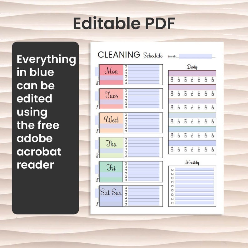 Chore/task Chart Editable, Printable, Instant Download Couples