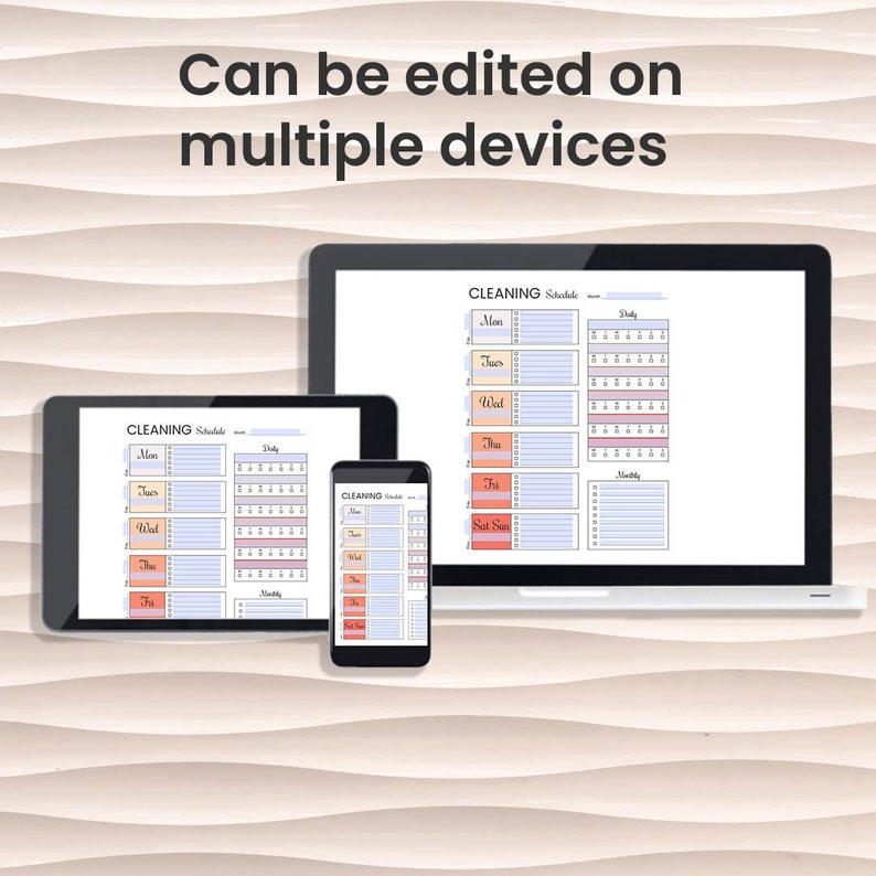 Chore/task Chart Editable Printable Instant Download - Etsy