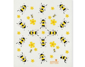 Swedish dishcloth, Bees , Anneko design , Eco friendly