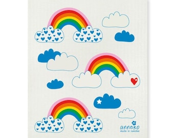 Swedish dishcloth, Rainbows , Anneko design , Eco friendly