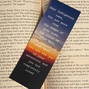Indigenous teen bookmark, Indigenous readers, Indigenous book gifts, Native made, Indigenous owned, bookish gifts, bookish merch