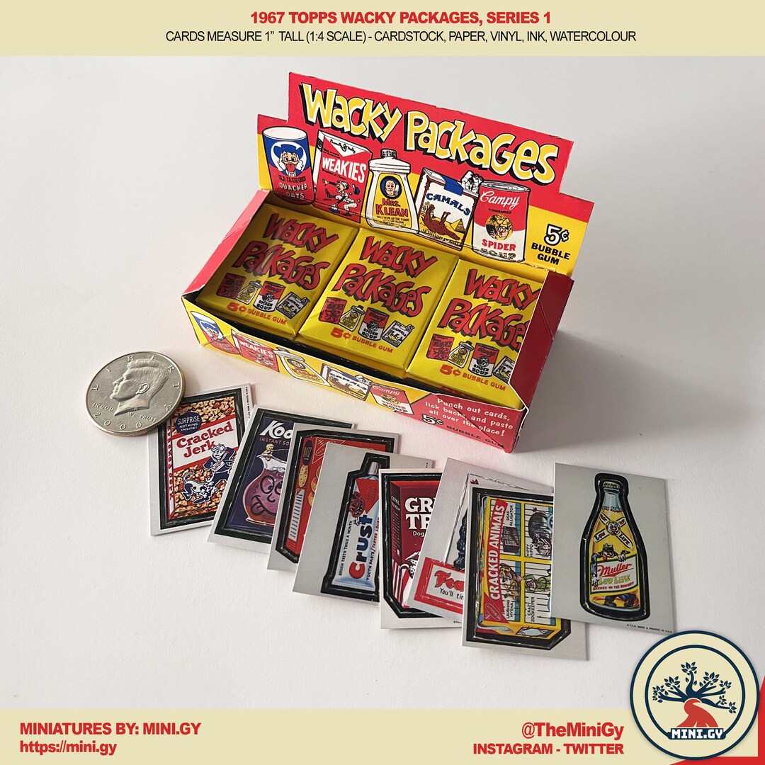 1967 WACKY PACKAGES Miniature BOX W/ dummy Packs Etsy