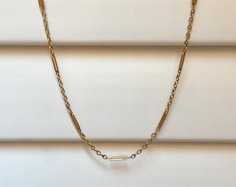 Antique 18k Trombone Chain