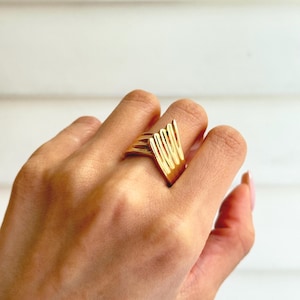 Vintage 14k Statement Ring US size 7
