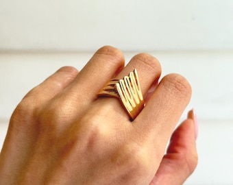 Vintage 14k Statement Ring US size 7