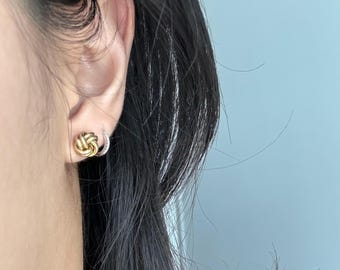Pendientes vintage con nudo de 9k