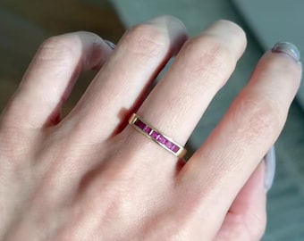 Vintage 14k Ruby Band US 6.5