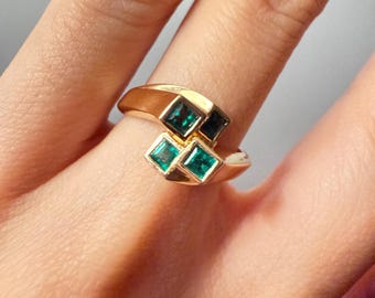 Vintage 14k Emerald Ring size US 4.75
