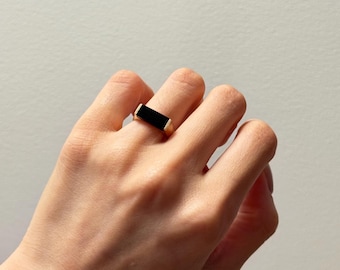 Vintage 14k Onyx Signet Ring US size 3.5