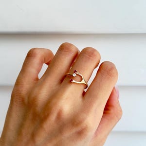 Vintage 10k Ruby and Diamond Ring US size 6.5