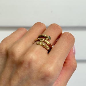 Vintage 14k Bamboo Design Ring US size 6