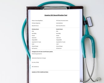 Printable Hospice IDG Recertification Tool