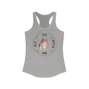Cash Hank Willie Waylon Racerback Tank-Top