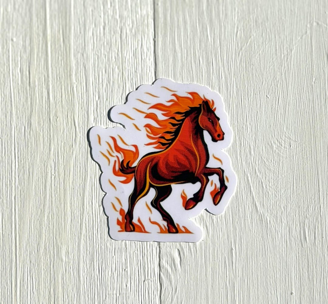 2026 Lunar New Year Fire Horse Holographic Sticker - Etsy