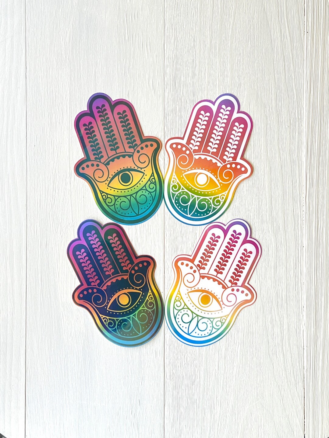 SUMMER Clearance:hamsa Hand, Evil Eye Protection Holographic Sticker4 ...