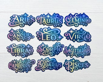 Holographic Zodiac Stickers
