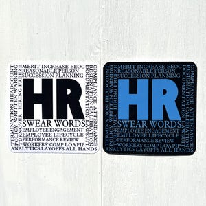 HR Swear Words Sticker: Funny Workplace Humor | Gift for coworker