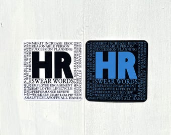 HR Swear Words Sticker: Funny Workplace Humor | Gift for coworker
