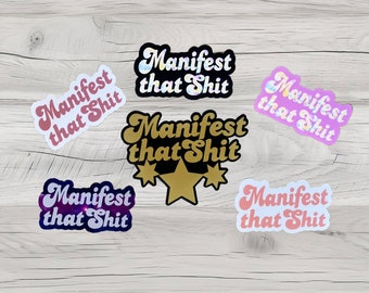 Imanes "Manifiesta esa mierda" / Positividad / Humor motivacional / Imán para refrigerador / Regalo por menos de 10