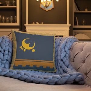 Oreiller Rito Village BotW/TotK 18 x 18 po.