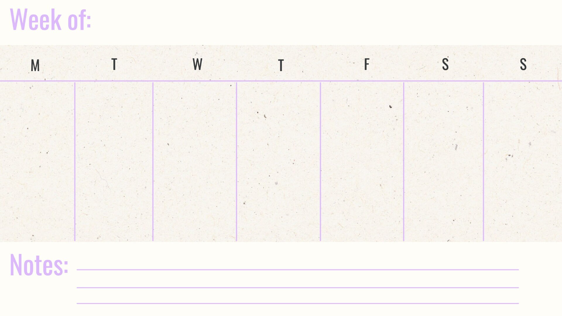 Purple Weekly Calendar Printable - Etsy