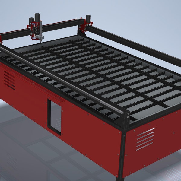 Plasma CNC 1x2m, plans, DXF, stp