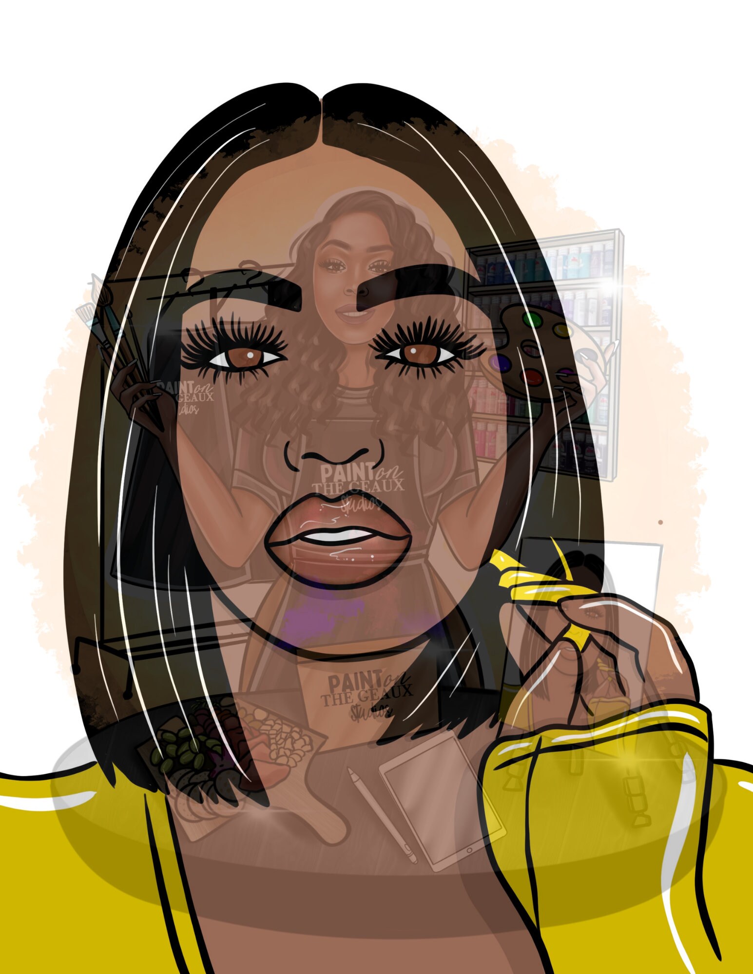 Canvases for the Culture, Melanin DIY Paint Party Kit Pack, Paint and